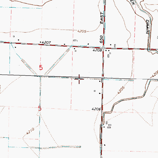 Topographic Map of H 12 J Lateral, ID