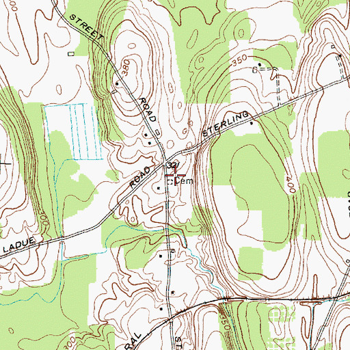 Topographic Map of Forscutt Cemetery, NY