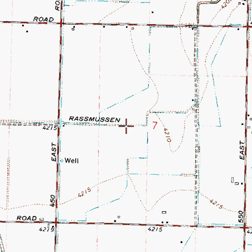 Topographic Map of H 15 B Lateral, ID