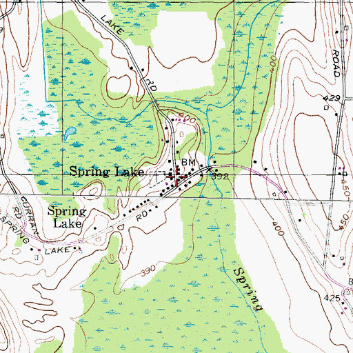 Topographic Map of Spring Lake Church, NY
