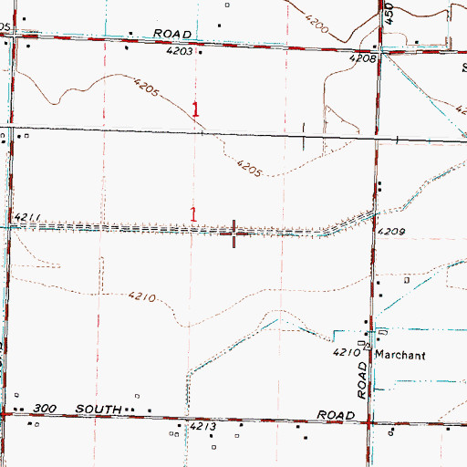 Topographic Map of H 16 E Lateral, ID