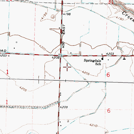 Topographic Map of H 16 J Lateral, ID