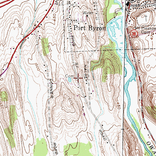 Topographic Map of Wethey Cemetery, NY