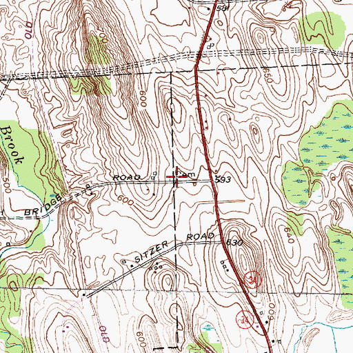 Topographic Map of Community Cemetery, NY