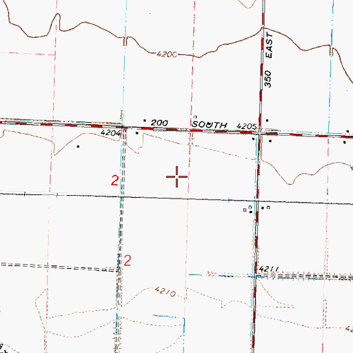Topographic Map of H 16 K Lateral, ID