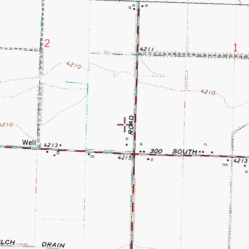Topographic Map of H 16 Lateral, ID