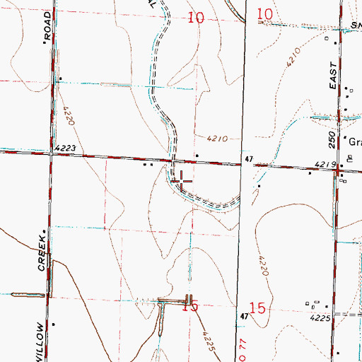Topographic Map of H 18 1/2 Lateral, ID