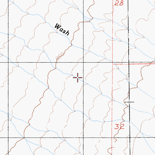 Topographic Map of Winston Wash, CA