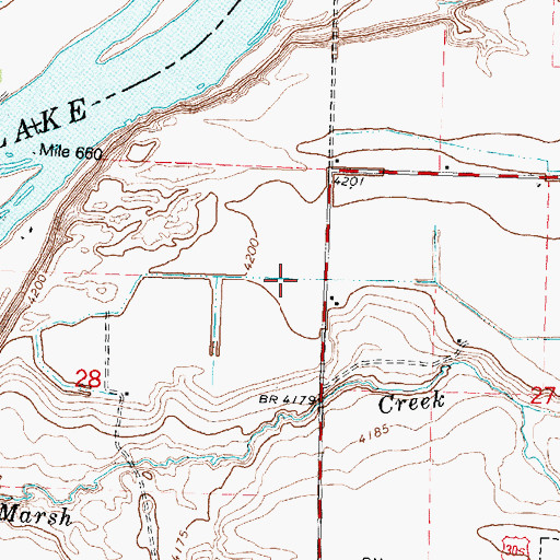 Topographic Map of H 2 Lateral, ID