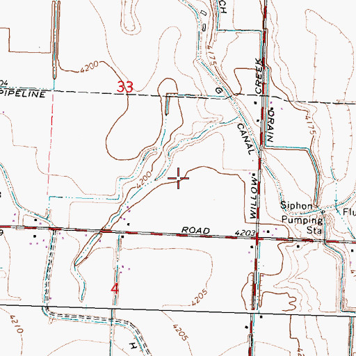 Topographic Map of H 20 Lateral, ID