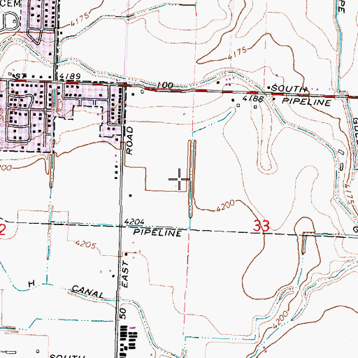Topographic Map of H 22 B Lateral, ID