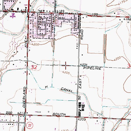 Topographic Map of H 22 Lateral, ID