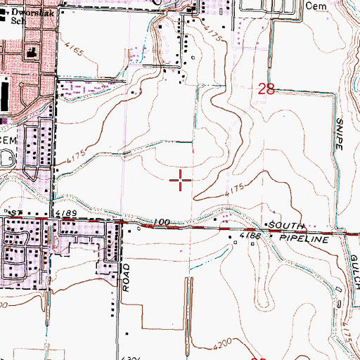 Topographic Map of H 22 B Pipeline, ID