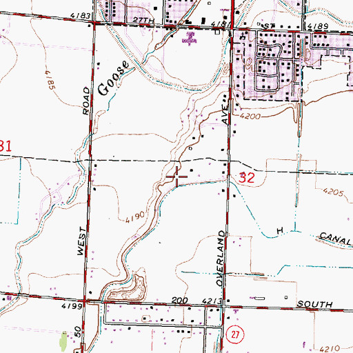 Topographic Map of H 23 Lateral, ID