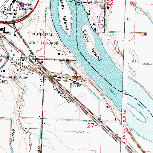 Topographic Map of H 17 Spill Pipeline, ID