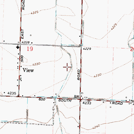 Topographic Map of J 19 Lateral, ID