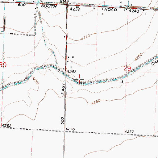 Topographic Map of J 19.1 Lateral, ID