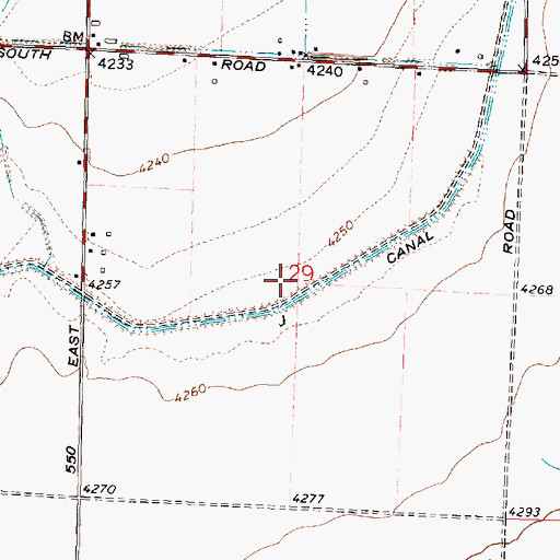 Topographic Map of J 19.3 Lateral, ID