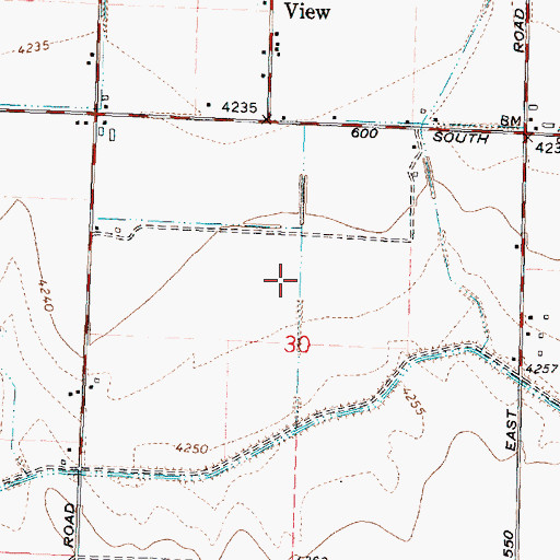 Topographic Map of J 20 Lateral, ID