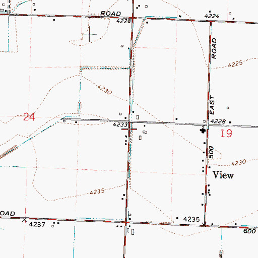 Topographic Map of J 21 A Lateral, ID