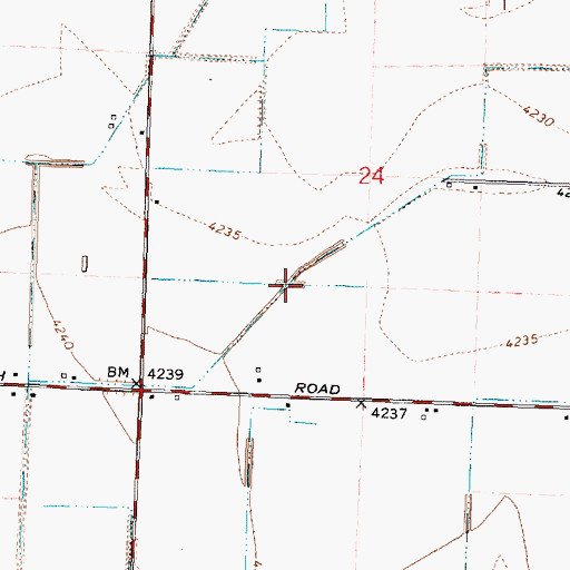 Topographic Map of J 23 A Lateral, ID