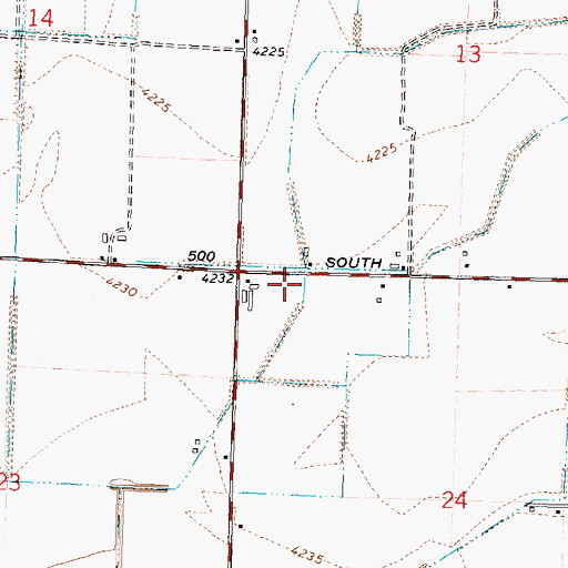 Topographic Map of J 23 D Lateral, ID