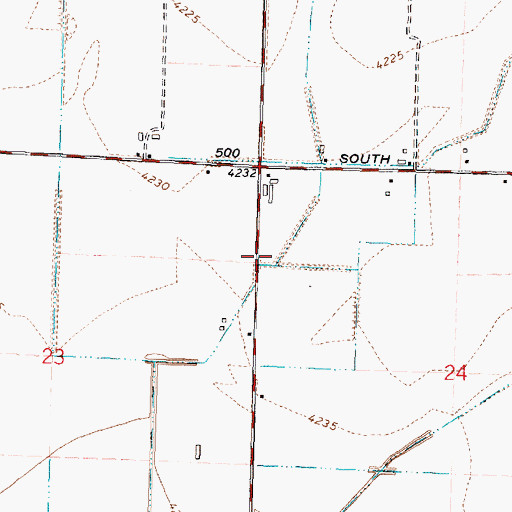 Topographic Map of J 23 D Pipeline, ID