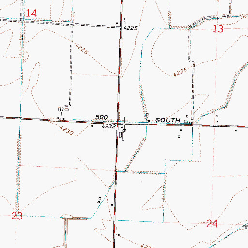 Topographic Map of J 23 F Lateral, ID