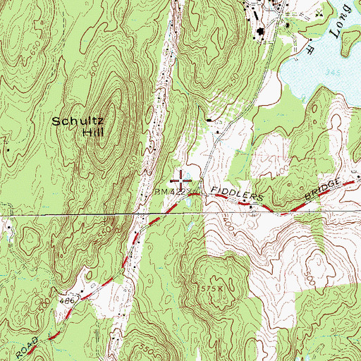 Topographic Map of Chimney Hill Farm, NY