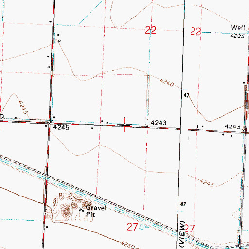 Topographic Map of J 25 A Lateral, ID