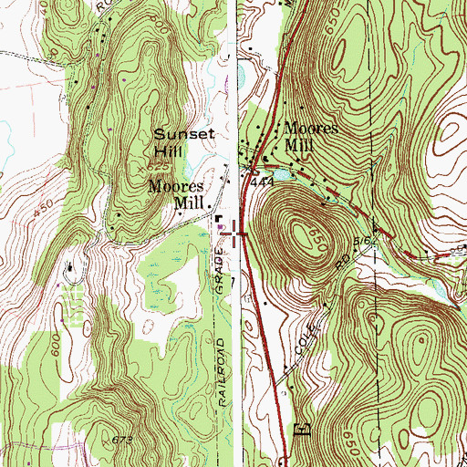 Topographic Map of Rockhedge Herb Farm, NY