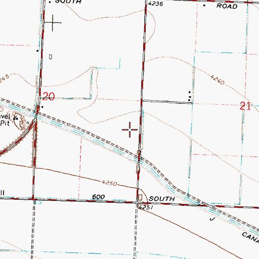 Topographic Map of J 26 B Lateral, ID