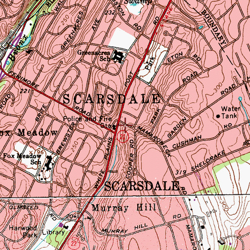 Topographic Map of Cooper Green, NY