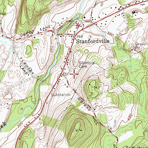 Topographic Map of Thunder Hill Farm, NY