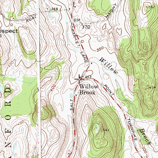 Topographic Map of Willow Brook Gardens, NY