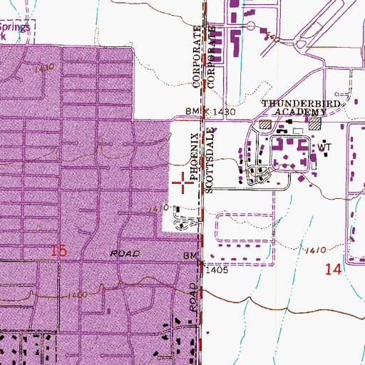 Topographic Map of Phoenix Seminary, AZ