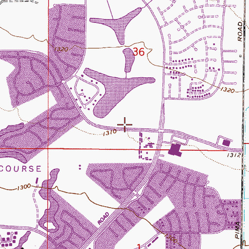 Topographic Map of Rainstar University Main Campus, AZ
