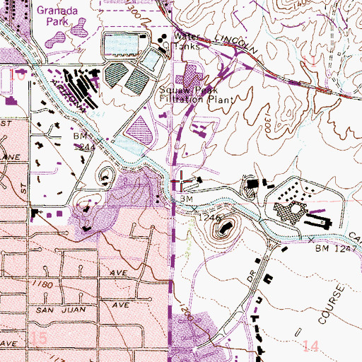 Topographic Map of Estrella Mountain Ranch School, AZ
