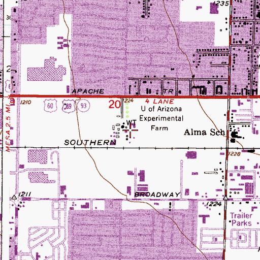 Topographic Map of Health Science High School, AZ
