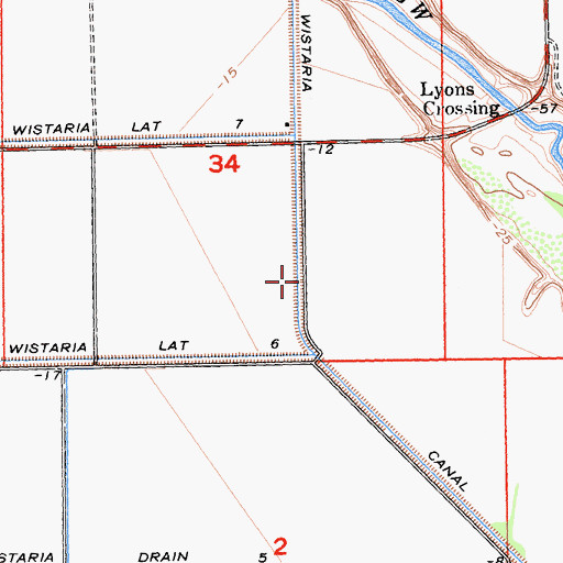 Topographic Map of Wistaria Canal, CA