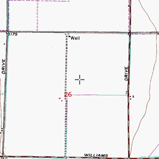 Topographic Map of Kyrene de las Brisas Elementary School, AZ