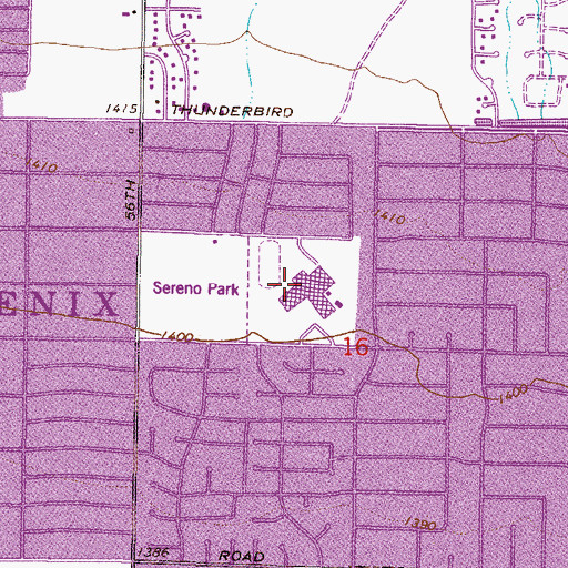 Topographic Map of Desert Shadows Middle School, AZ