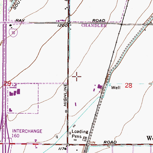 Topographic Map of Valley Christian High School, AZ