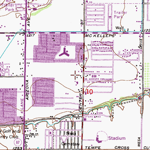 Topographic Map of GEM Charter School, AZ