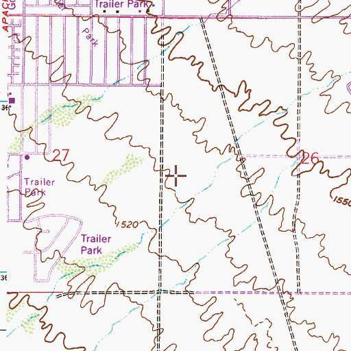 Topographic Map of Skyline High School, AZ