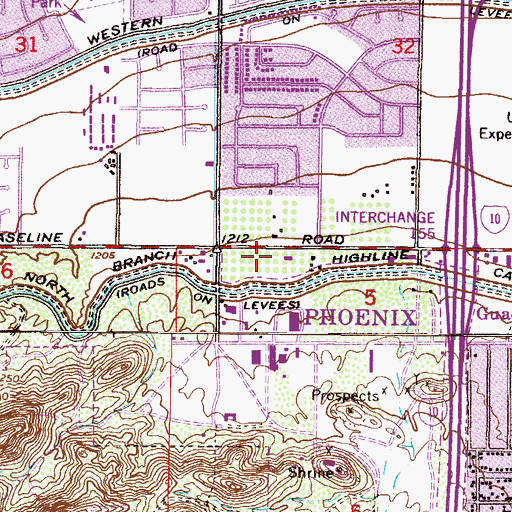 Topographic Map of University of Advancing Technology, AZ