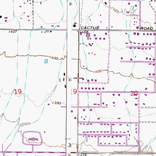 Topographic Map of Camelback Desert School Scottsdale Campus, AZ