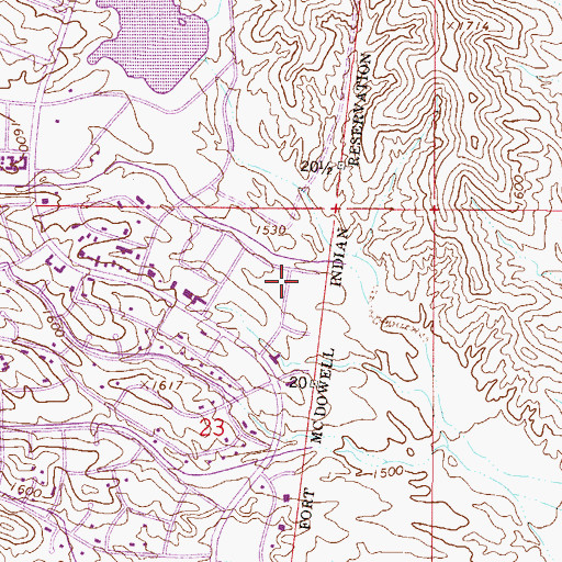 Topographic Map of Faith Mountain Christian Center School, AZ