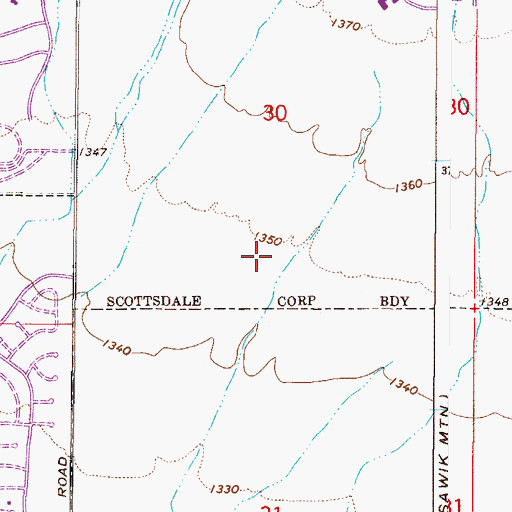 Topographic Map of International School of Arizona, AZ