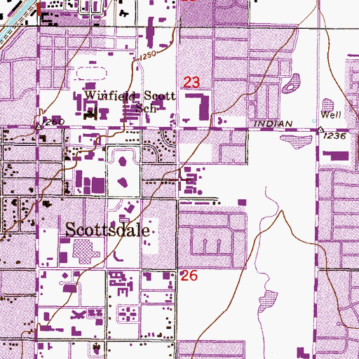 Topographic Map of Our Lady of Perpetual Help School, AZ